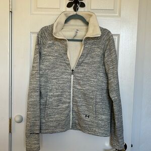 Women’s Under Armor Storm Cold Gear Zippered Jacket in Heather Gray Size Med